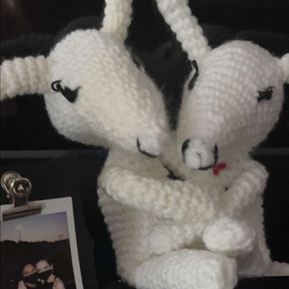 Handmade twin fantasy crochet dog - Picture 3 of 4